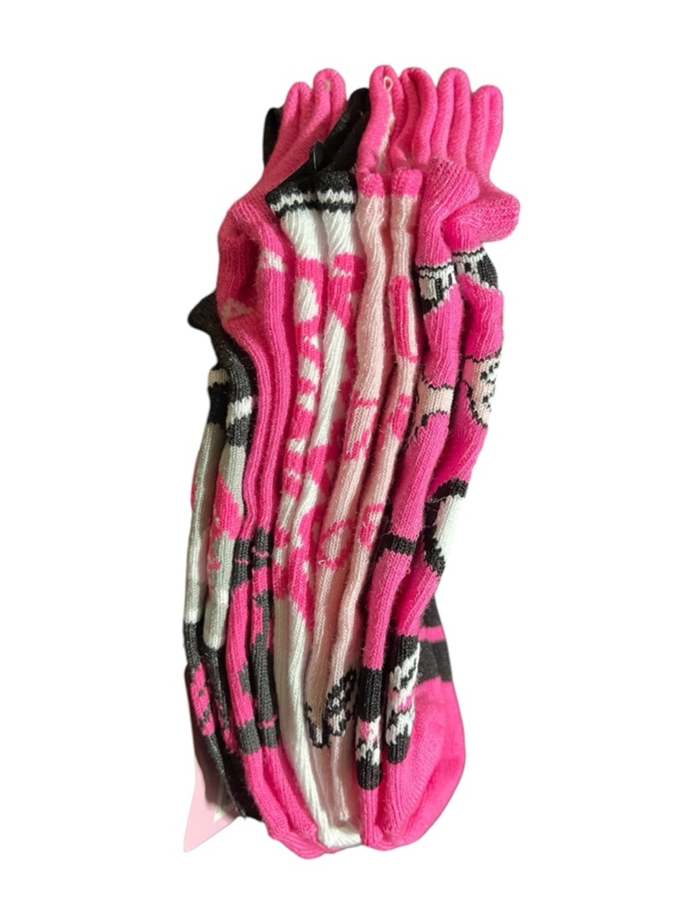 Barbie Gray and Hot Pink No-Show Sock Set - Picture 3 of 5